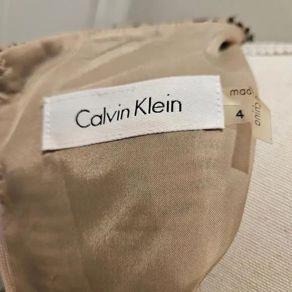 Calvin Klein Sleeveless Animal Print Dress with Belt #271 - Picture 6 of 6